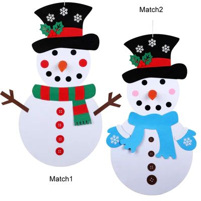 CHRISTMAS SNOWMAN – Snežak iz klobučevine s snemljivimi okraski slider