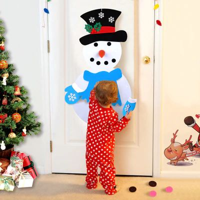 CHRISTMAS SNOWMAN – Snežak iz klobučevine s snemljivimi okraski slider