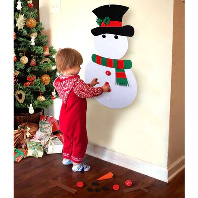 CHRISTMAS SNOWMAN – Snežak iz klobučevine s snemljivimi okraski slider