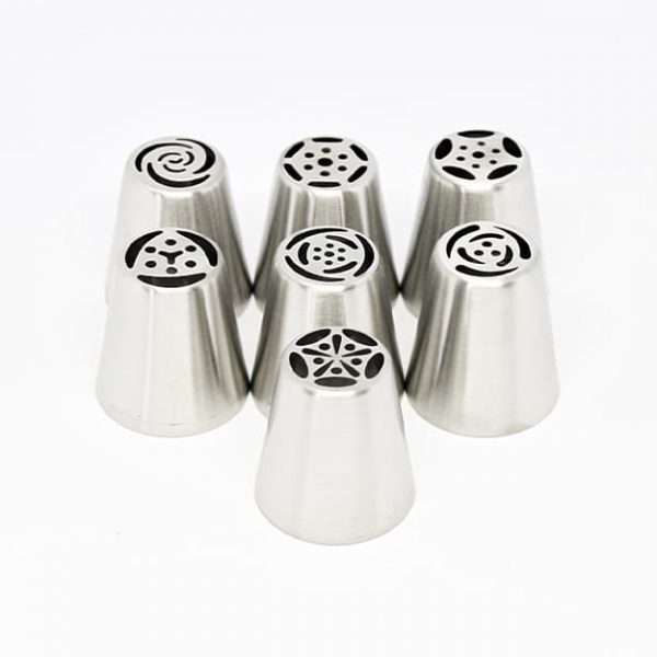 Cakepro – komplet za dekoracijo sladic v obliki rožic (7 kosov) slider