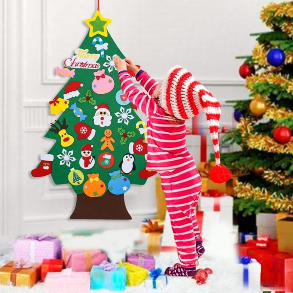 FELT CHRISTMAS TREE – Božično drevo iz filca z okraski 03