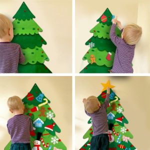 FELT CHRISTMAS TREE – Božično drevo iz filca z okraski 03