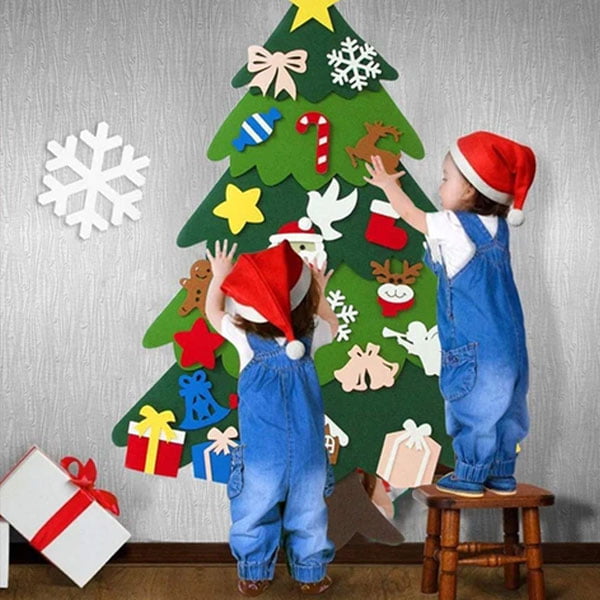 FELT CHRISTMAS TREE – Božično drevo iz filca z okraski 02