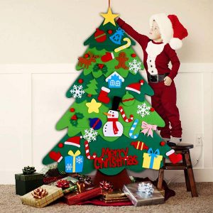 FELT CHRISTMAS TREE – Božično drevo iz filca z okraski 03