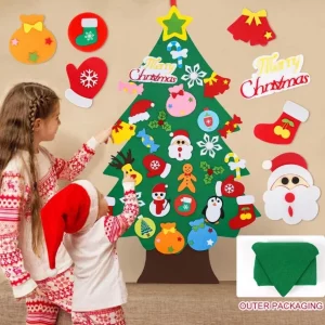 FELT CHRISTMAS TREE – Božično drevo iz filca z okraski 03