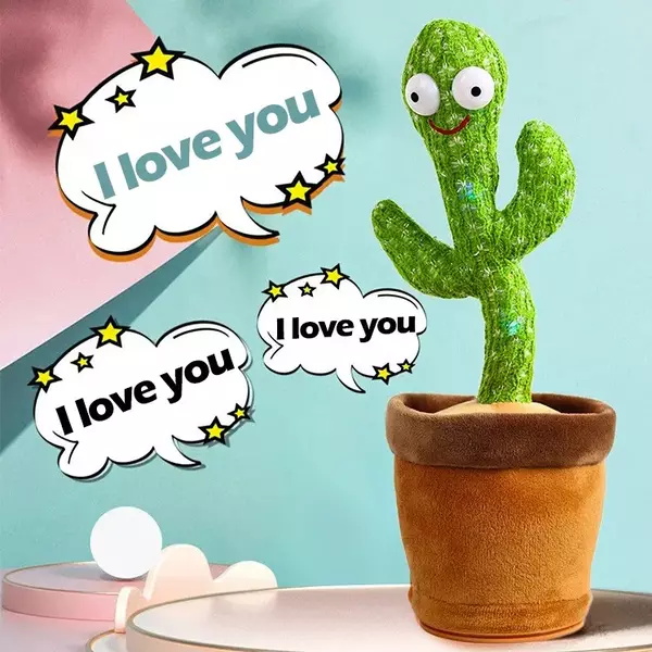 DANCING CACTUS – Čarobni pojoči in plesoči kaktus z LED-light™ osvetlitvijo