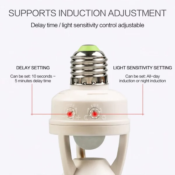 Držalo za žarnico s senzorjem gibanja slider