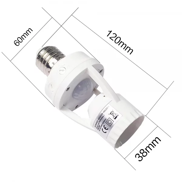 Držalo za žarnico s senzorjem gibanja slider